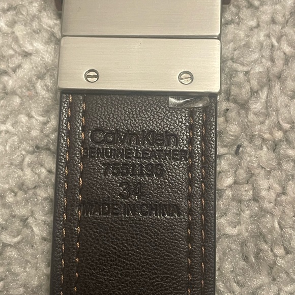 Calvin Klein Men’s Dress Belt. Reversible Black & Brown. Size 34. - Picture 9 of 9